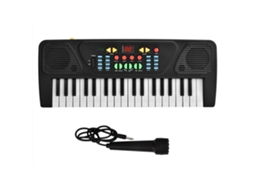 Primerox piano Elétrico Infantil com Microfone 37 Teclas Brinquedo Musical Bateria