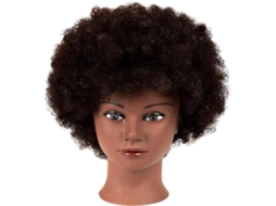 Cabeça de Manequim SFUSHOS, Cabelo Afro Cacheado, Natural