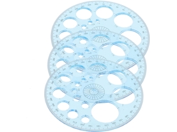3 Transferidores Circulares De 360° Para Medição E Desenho De