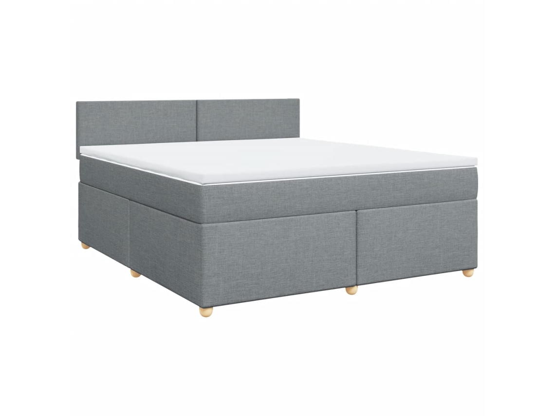 Box Spring Bed, Box Spring Beds Vidaxl Cinzeto Tecido (180 X 200 Cm)