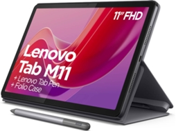 Tablet LENOVO M11 (11'' - 128 GB - RAM: 8 GB - Wi-Fi - Cinzento) + Folio + Pen