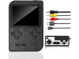 Console Portátil Retrô com 400 Títulos Clássicos, Tela de 3 Polegadas, Preto AQUAFORGE