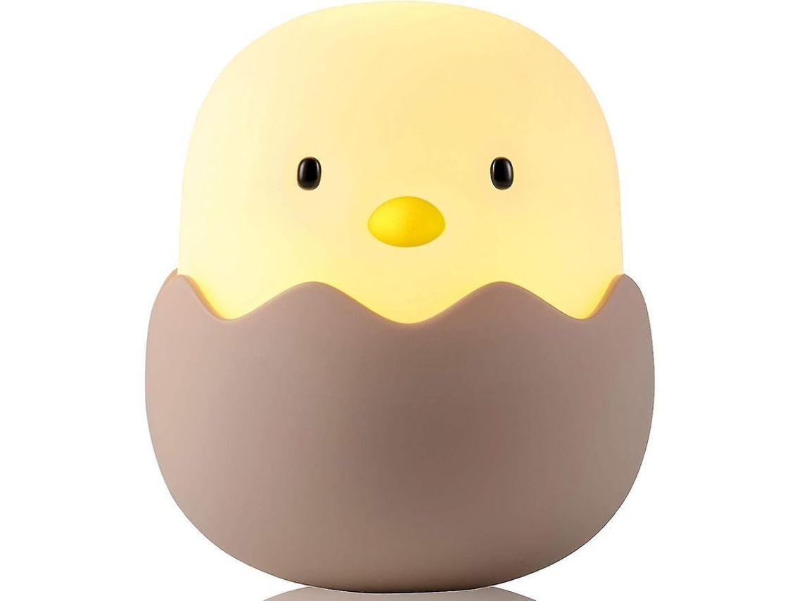 Luz Noturna Para Crianças Com Controle Táctil Pollito Cute Recarregável Usb Lâmpada De Berço