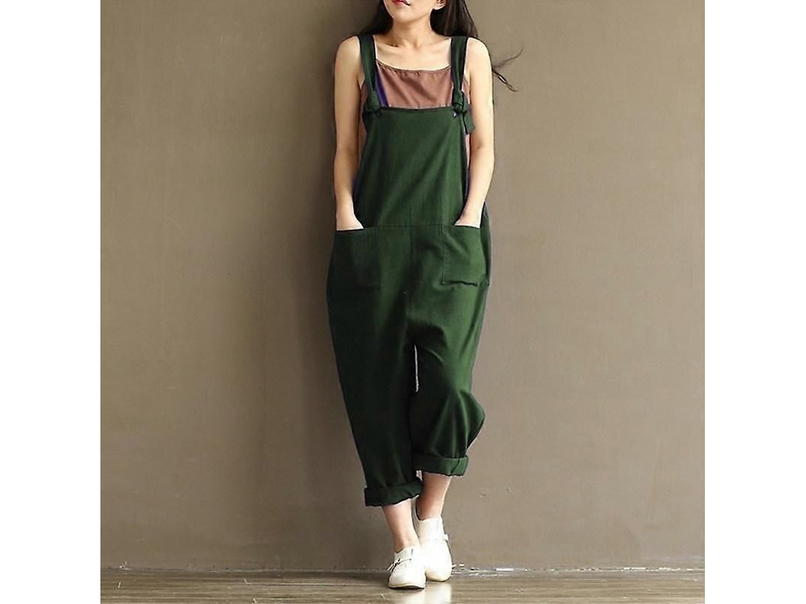Roupa Feminina De Algodão Com Tabela De Tamanhos Xs A 5xl - Lavagem À Mão E Secagem Na Sombra Verde