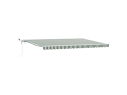 Toldo Retrátil Verde e Branco 500x300 Cm Poliéster e Metal MAISON EXCLUSIVE