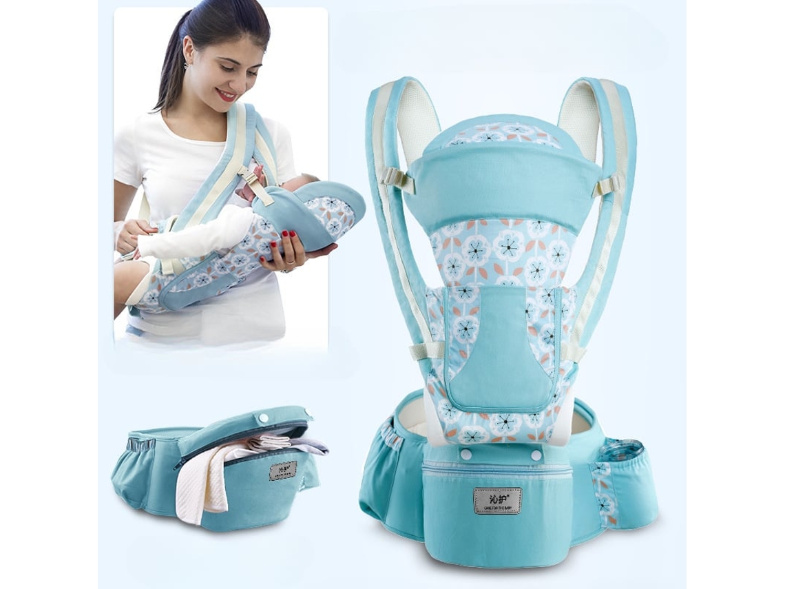 Mochila Porta Bebê Wwfw Banco De Cintura Para Bebê, Encosto Horizontal, Encosto Multifuncional, Armazenamento Verde