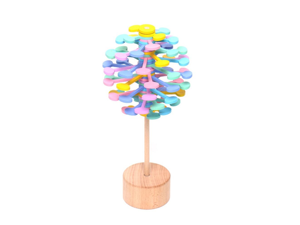Mali brinquedo de Madeira para Aliviar Estresse Pirulito Rotativo Arte para Crianças Stick Artifact