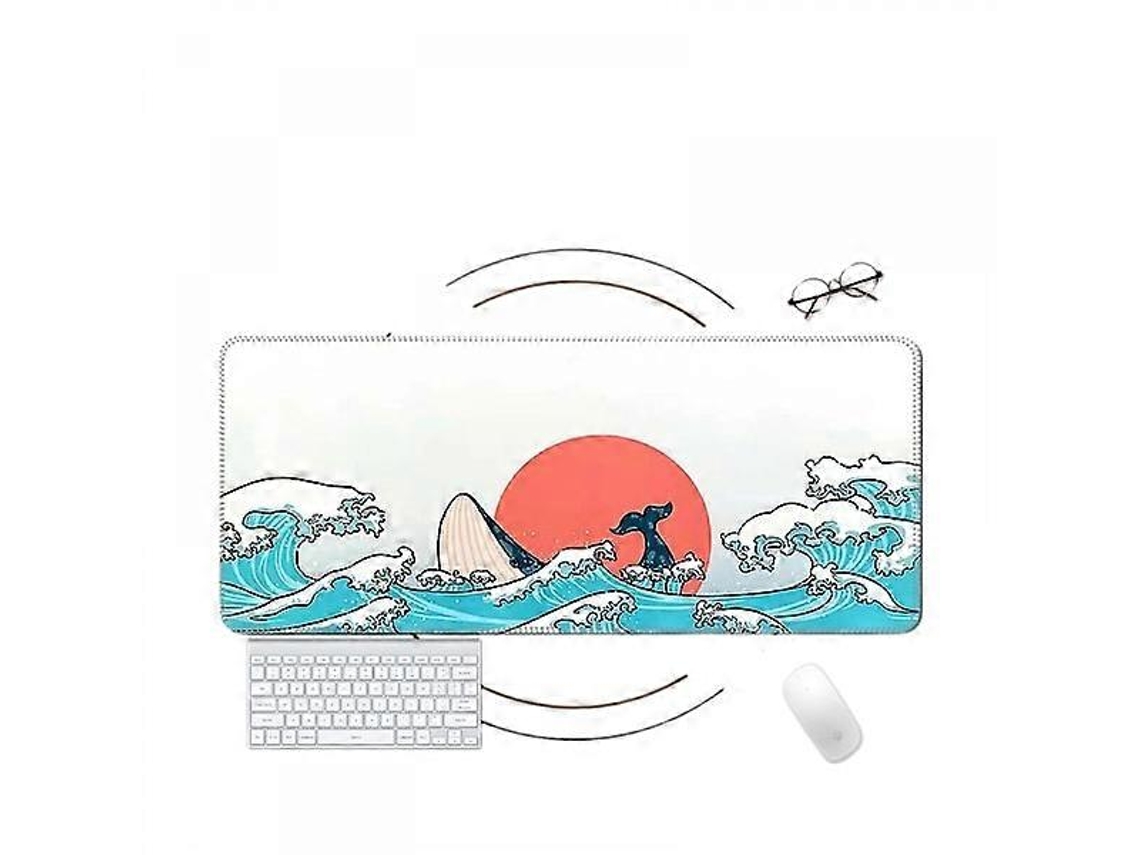 Mousepad Para Teclado E Mesa De Computador, Modelo 80x40 Cm Superfície Rápida Para Jogos E Mouse Olysi Shop (coral Sea, 80x40 Cm)