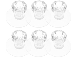 Conjunto De 6 Ganchos Adesivos Transparentes, Sem Necessidade De Furar, Duráveis, Não Deixam Marcas, Para Fixação Na Parede.