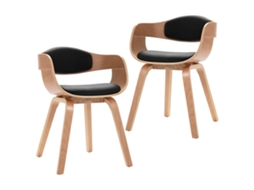 Dining Chair, Dining Chairs Vidaxl Preto Couro Artificial (n/a)