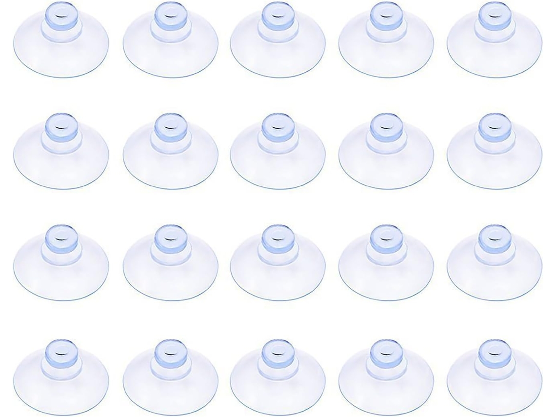 Pacote com 50 Pequenas Ventosas de Plástico Transparente, Sem Gancho BRILVIBERA