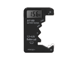 Testador De Capacidade De Baterias Com Display Digital Para Aa Aaa 6f22 9v 1.5v Preto