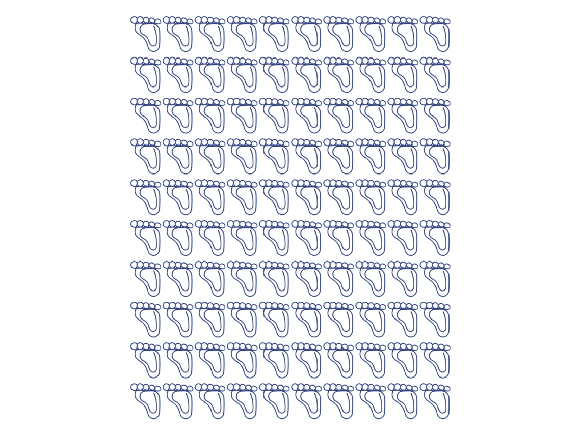 100 Clipes De Papel Em Forma De Pé Antiderrapantes Resistentes À Cor Para Escritório, Escola E Casa, Cor Azul