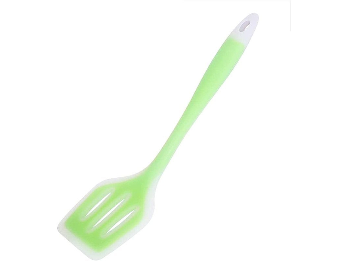 Espátula De Silicona Resistente Ao Calor Sem Raspas Utensílio Antiaderente De Grau Alimentar Com Ranhuras