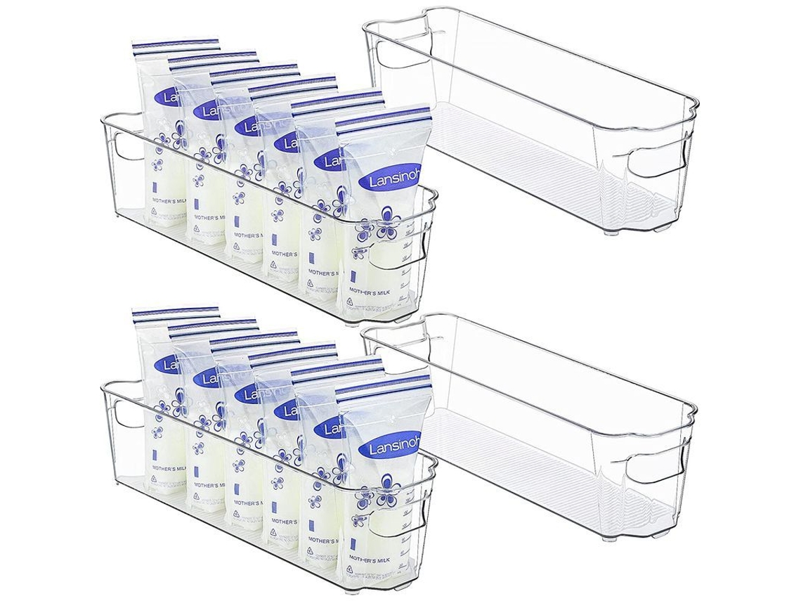 Organizadores transparentes Nova Line para geladeira 37x10.5x9.7cm | S/MARCA