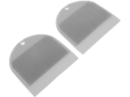 Inoomp Conjunto De 2-escovas Limpeza Leves E Reutilizáveis Em Silicone Com Raspador Integrado Ventosa Para Pendurar