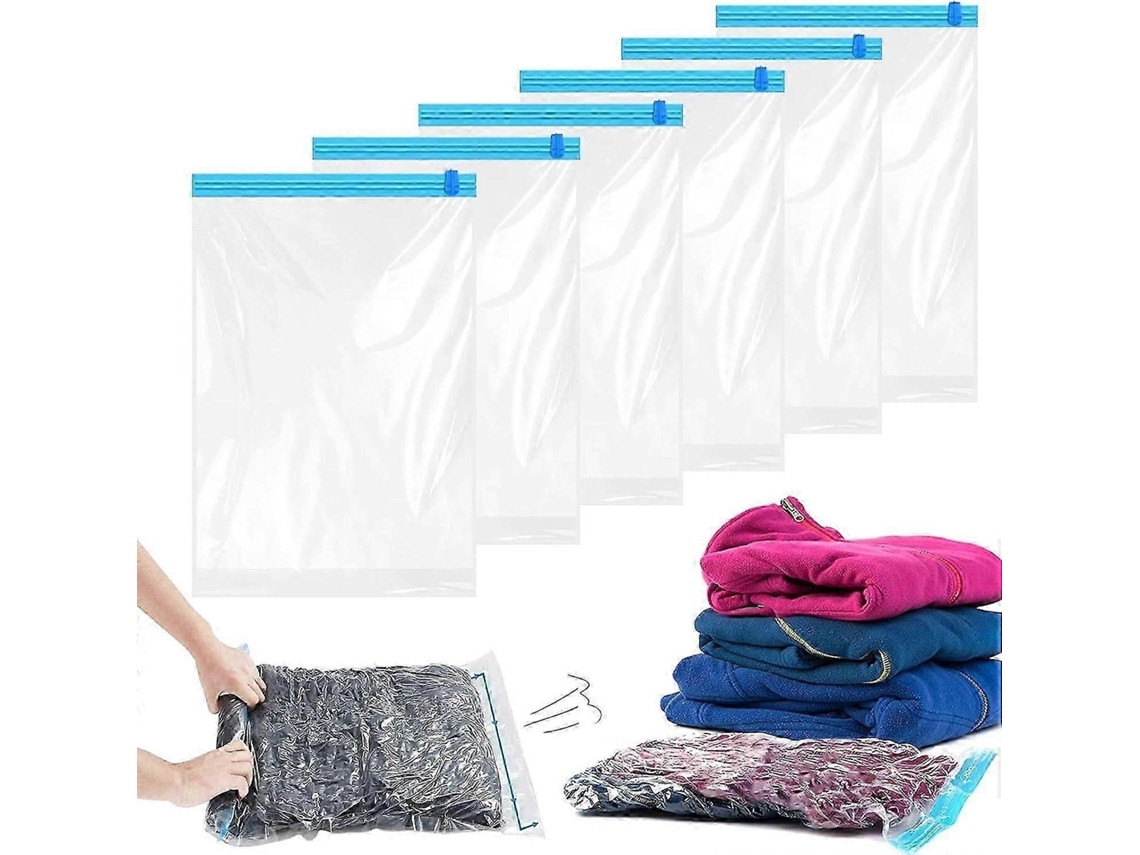 Conjunto De 6 Sacos Viagem Enroláveis ​​para Armazenamento, A Vácuo Para Viagem, Compressão Reutil Izáveis ​​que Economizam Espaço, Armazenamento