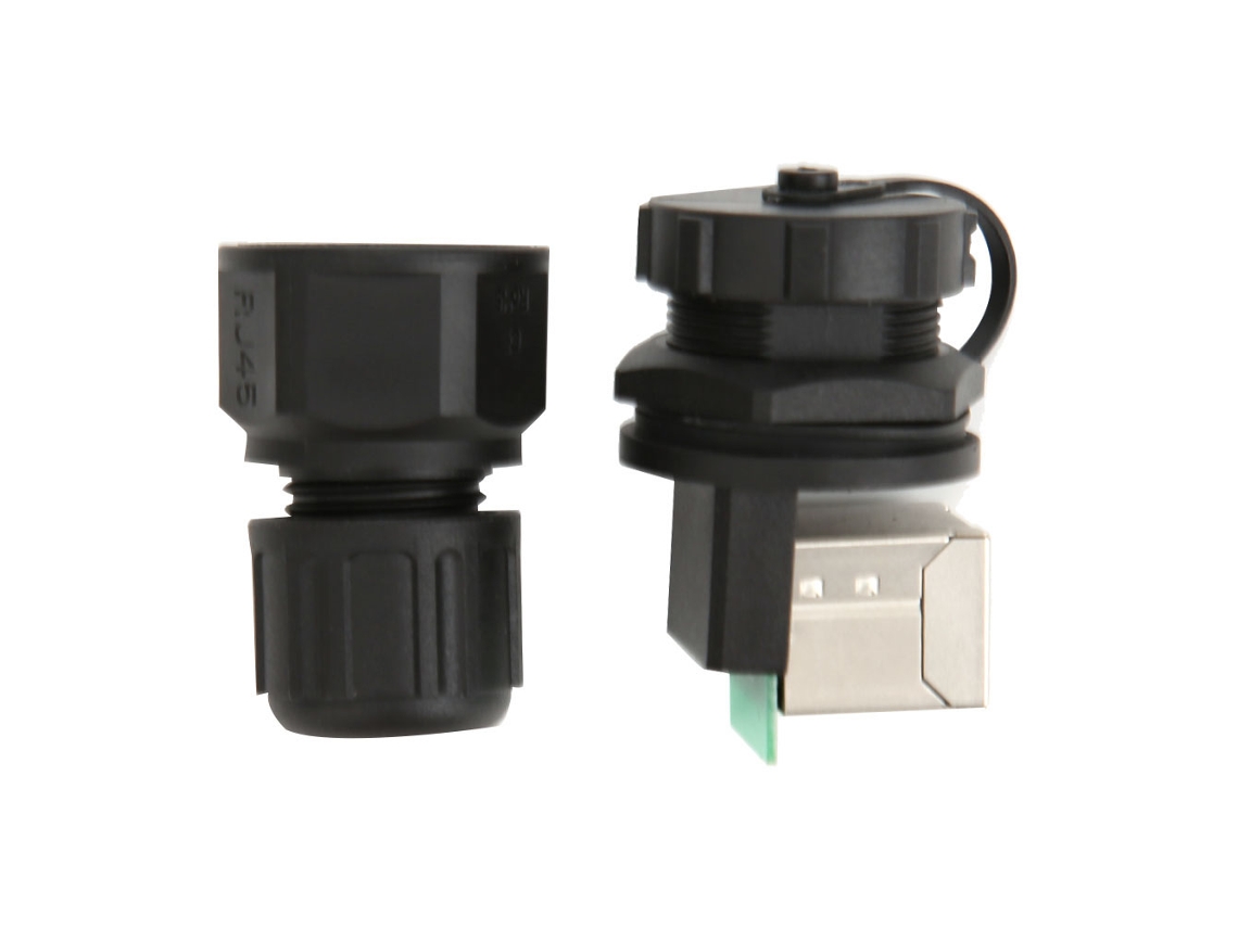 Conector Rj45 8 Pinos À Prova D'água Ip67 Bridge Para Rede Ethernet Equipamentos Led Monitoramento Fábrica
