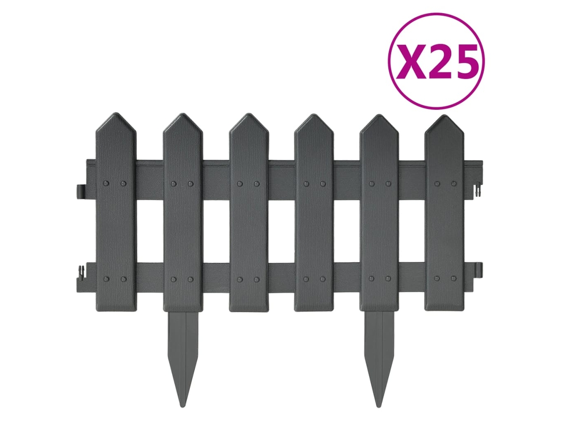 Garden Edging, Garden Edgings Vidaxl Antracite Polipropileno (n/a)