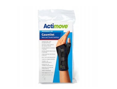 Actimove Gauntlet Preto Grande Estabilizador de Pulso e Polegar Essity