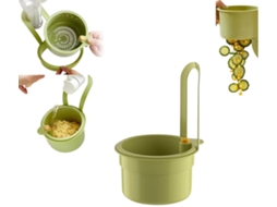 Cesto Escorredor De Parede, Filtro De Pia, Bandeja Coletora Ajustável Para Alimentos, Escorredor De Canto, Adequado Para Cozinha, 14,2 X 8,3 Cm Verde