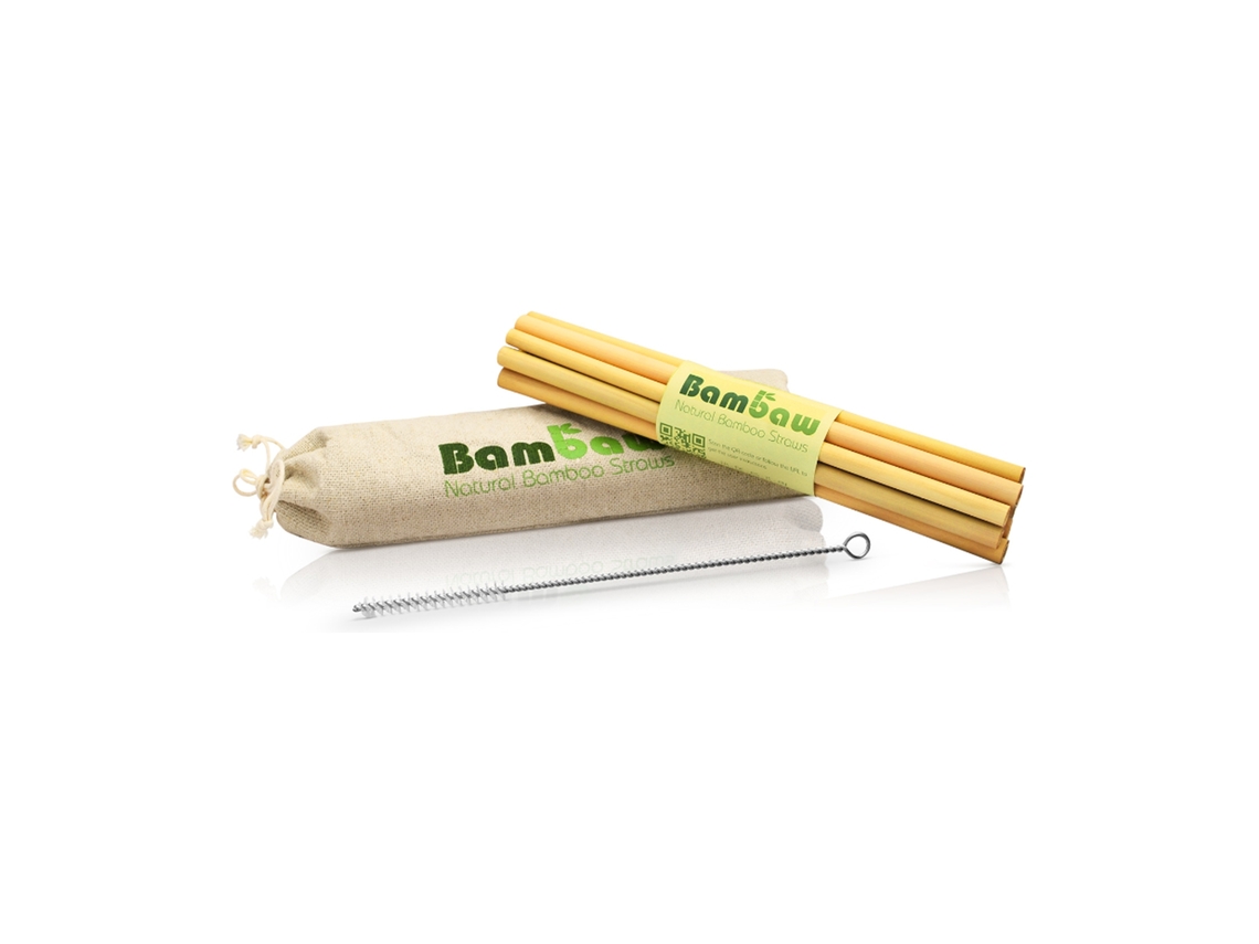Canudos de Bambu 14 Cm BAMBAW
