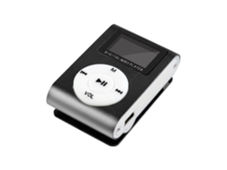 Leitor Mp3 Lurelia Mini Usb Com Clipe, Ecrã Lcd, Rádio Fm E Microsd/tf, Preto