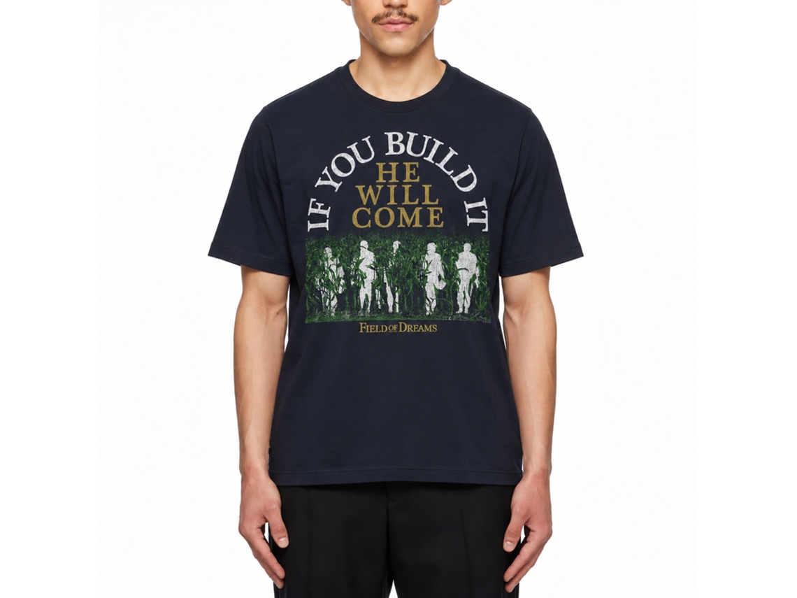 Rockinstone Field Of Dreams He Will Come Navy Adult T-shirt Size:xxxl