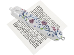 Estojo Mezuzá Zinco Pintado Pergaminho Kosher Decoração Robusta Entrada Festividades Judaicas Tradicionais GOKOCO