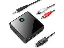 Receptor Bluetooth Yizhood Zf 380 3.5mm Rca/óptico Dual Link Preto