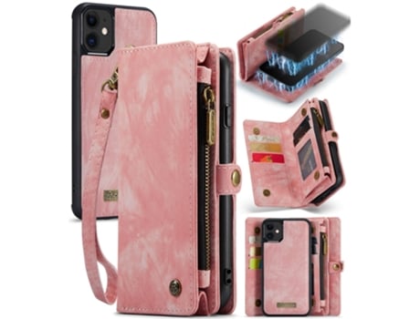 Capa Inch Para Iphone 12 Mini Caseme Pele Sintética Magnética Rosa