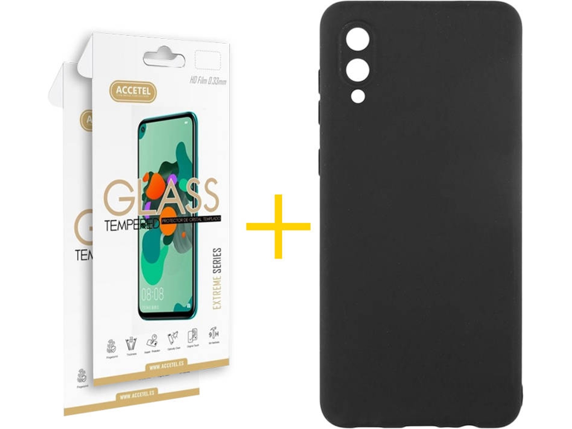 Capa e Película Samsung A02 ACCETEL 2061 Preto