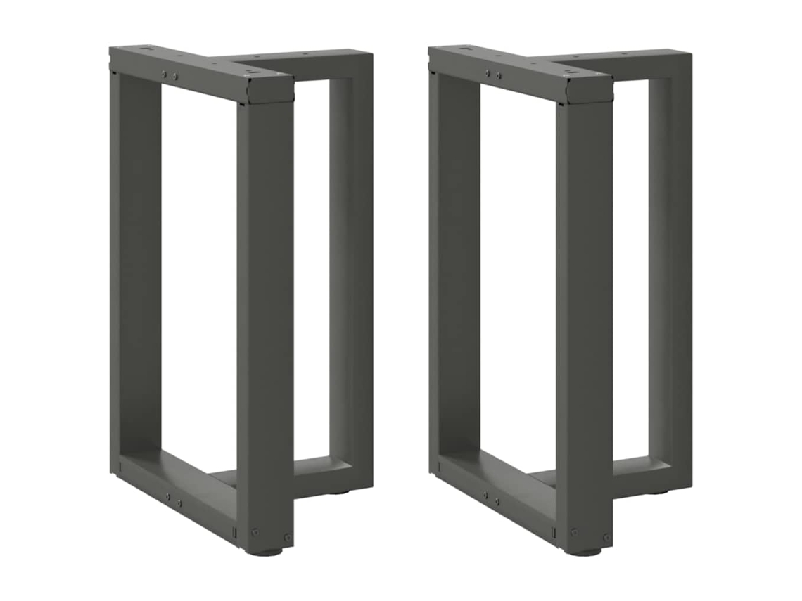 Vidaxl Pés Para Mesa De Jantar Em Forma De T, 2 Peças, Antracite, 50x35x(72-73) Cm, Aço