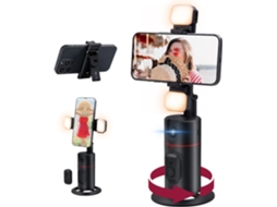 Mcbazel Suporte Automático Para Celular Com Rastreamento Facial E 2 Luzes Para Selfies, Suporte Inteligente Para Bastão De Selfie Giratório 360° Com C