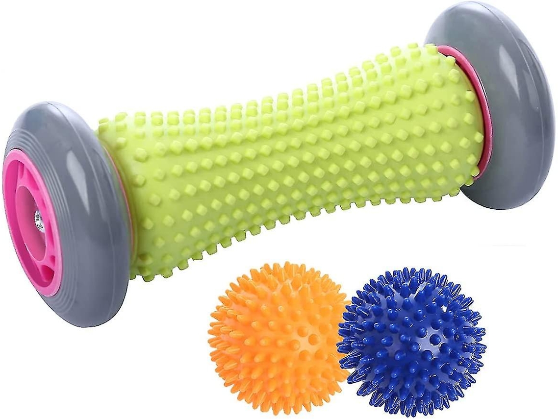 Lurelia Kit De Massagem Para Pés, Rolo E Bola, Fascite Plantar, Madeira, Relaxamento Casa