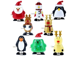 Primerox 8pcs Brinquedos de Mola Natal Penguin Papai Noel Boneco Ornamentes Brinquedo de Natal