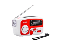 Rádio De Emergência Am/fm Rd 639 Com Manivela E Lanterna, Portátil, Solar, Autoalimentado, Com Bateria Externa De 1200 Mah. Olysi Shop