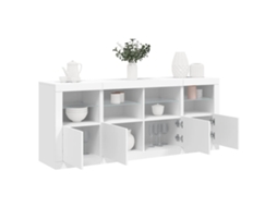 Vidaxl Aparador Com Luzes Led 163x37x67 Cm Branco