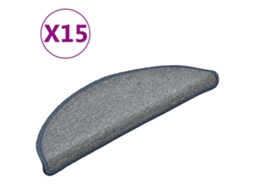 Carpet Stair Tread, Carpet Stair Treads Vidaxl Cinzeto Polipropileno (56 X 17 X 3 Cm)
