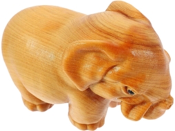 Ornamento Elefante Madeira Esculpida Prático Design Criativo Decoração Delicada Adorável Escritório Armário GOKOCO