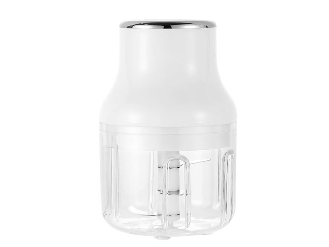 Mini Picador de Alho Elétrico Adequado para Cortar Legumes/Moedor de Carne/Espremedor de Frutas/Moedor de Salada 250Ml Branco