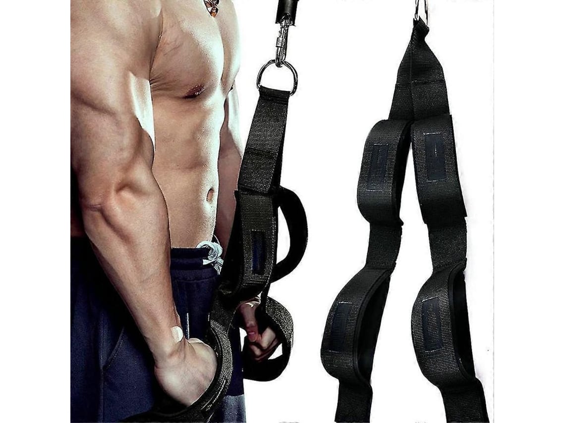 Cuerda para Tríceps com 2 Ganchos, Compatible com Push Downs, Crunches e Facepulls, Ginásio Profissional S/MARCA