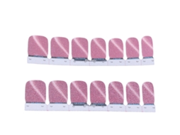14pcs Adesivo Autocolante De Unhas Diy Glitter Fita De Esmalte De Unhas Envoltória Completa Decal(02)
