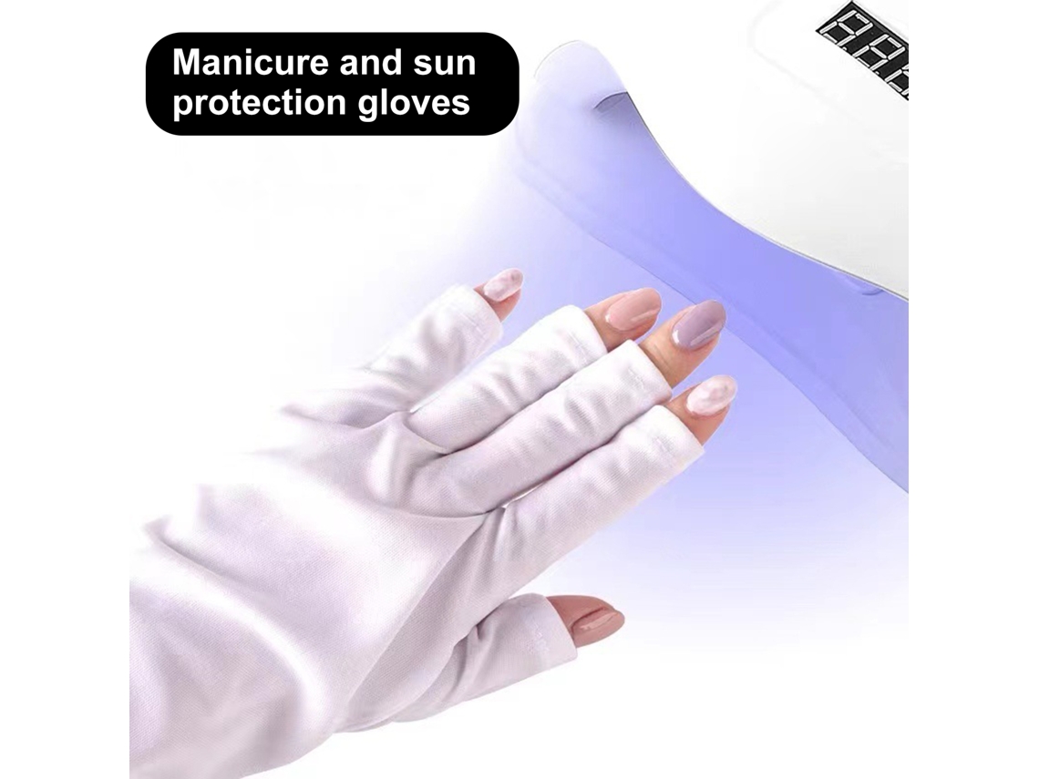 Luvas Descascadas Descartáveis Anti-uv Proteção Solar Manicure Fototerapia Isolamento Térmico Curtas