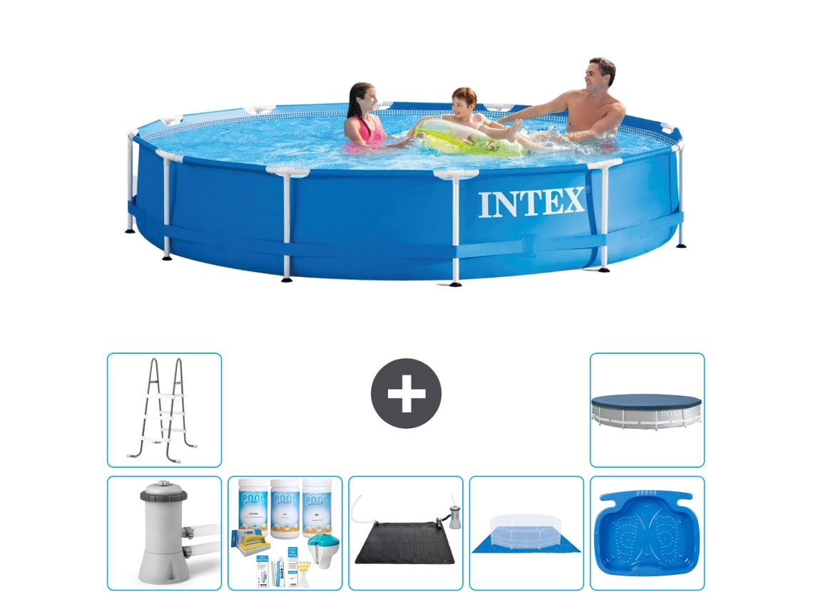 Intex Piscina Com Estrutura Redonda - 366x76 Cm - 8-peças S21179