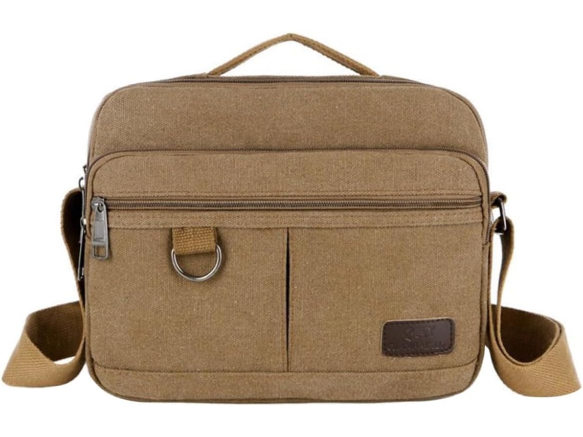 Bolsa De Ombro Masculina Ajustável Em Lona, Mochila Casual E Moderna Para Caminhadas E Deslocamentos Diários.