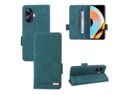 Capa De Couro Com Fecho Magnético Para Realme 10 Pro