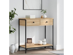 Mesa Consola 75x34,5x75 Cm Derivados De Madeira Carvalho Sonoma Lovely Home