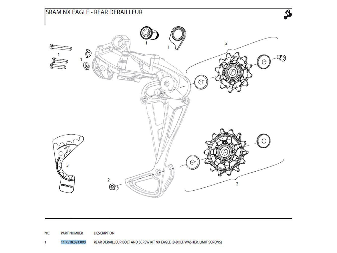 Sram Nx Eagle Rear Derailleur B-bolt