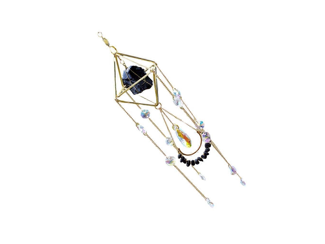 Pingente De Cristal Para Apanhador De Sol, Sino De Vento Arco-íris, Decoração De Árvore De Natal Para Exterior.
